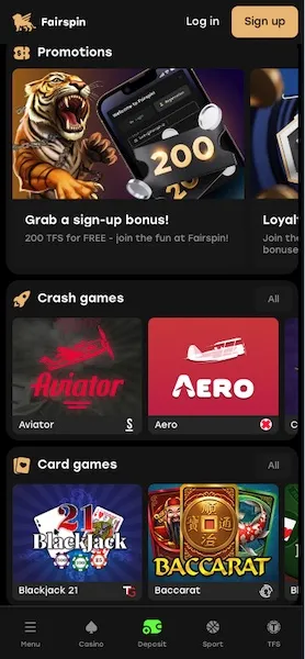 Nomi casino mobile Fairspin mobil casino